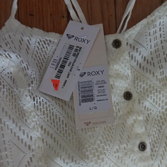 Roxy Cream Lace Button-Up Dress - Picture 2 of 6